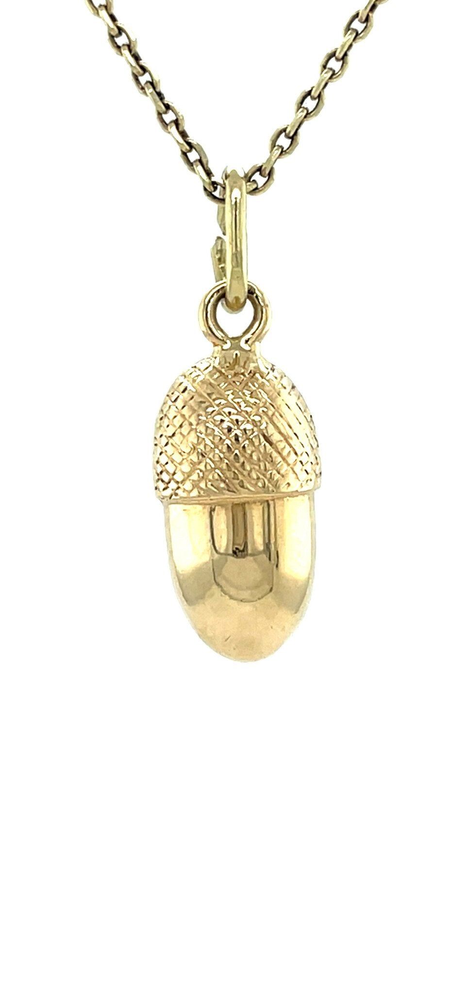 Vintage 14K Gold Acorn Pendant